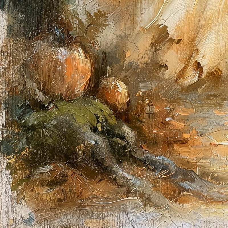 Misty Forest Ghosts Halloween art print close-up detail