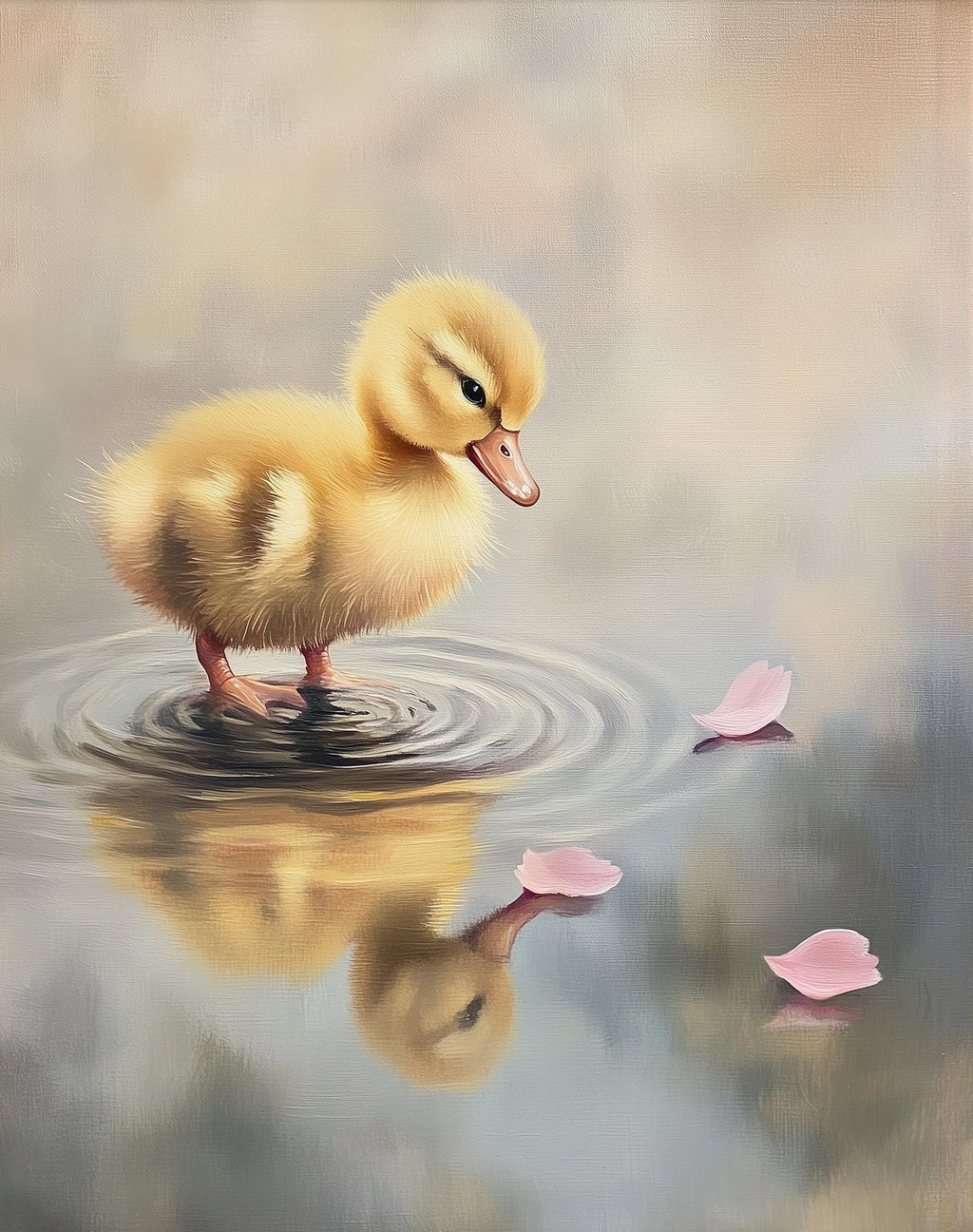 Baby Duckling animal art print unframed, signed by Pattie Overcash