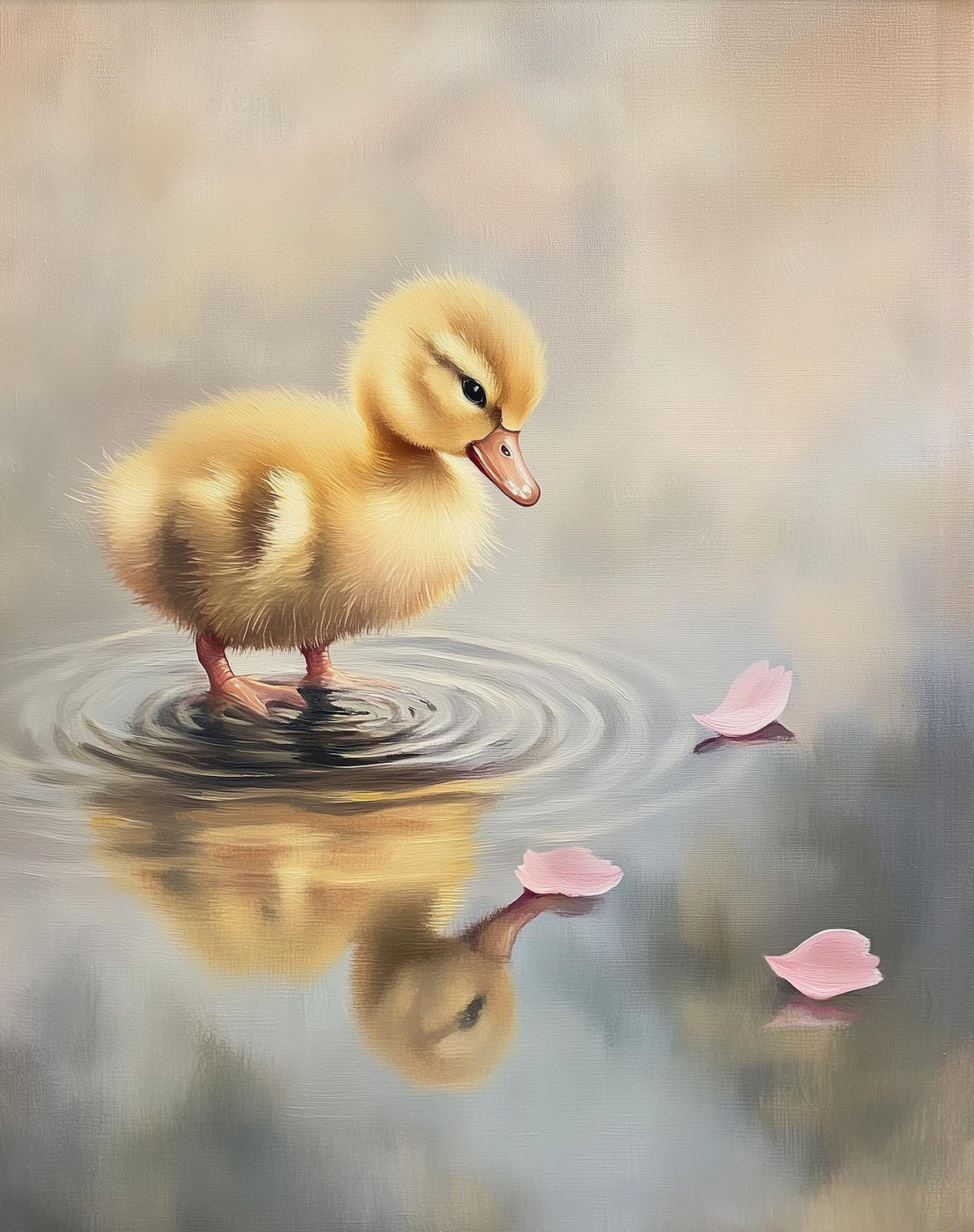 Baby Duckling animal art print unframed, signed by Pattie Overcash