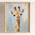 Baby Giraffe animal art print framed