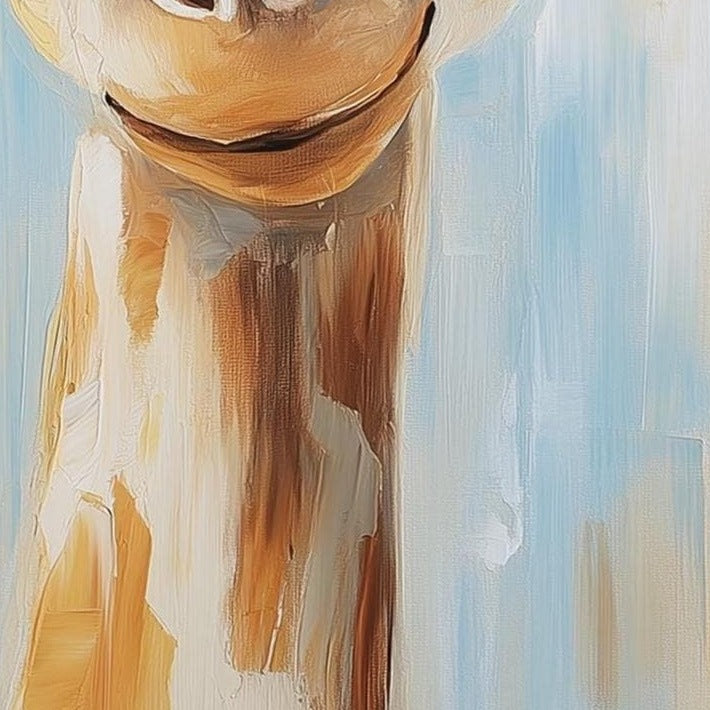 Baby Giraffe animal art print close-up detail