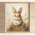 Baby Bunny animal art print framed