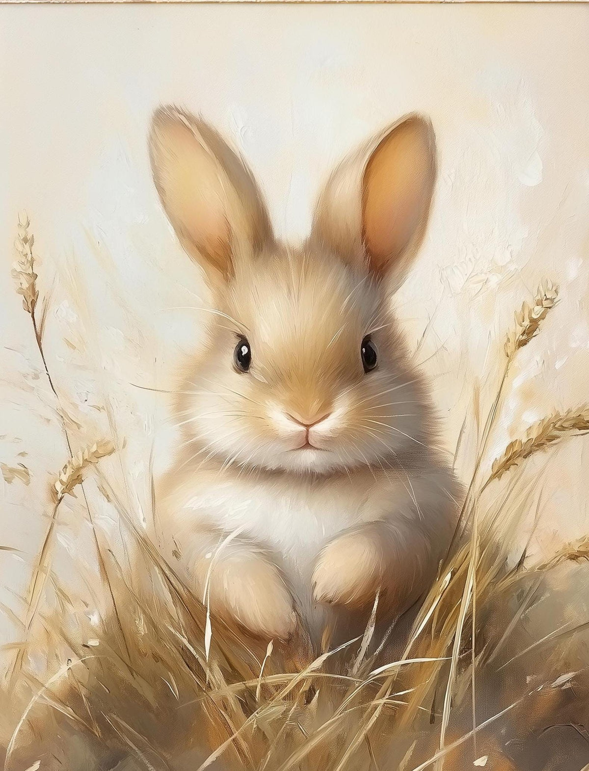 Baby Bunny animal art print unframed, signed by Pattie Overcash