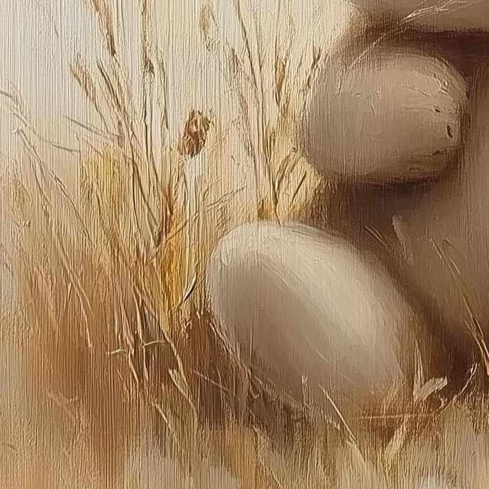 Bunny Hug animal art print close-up detail