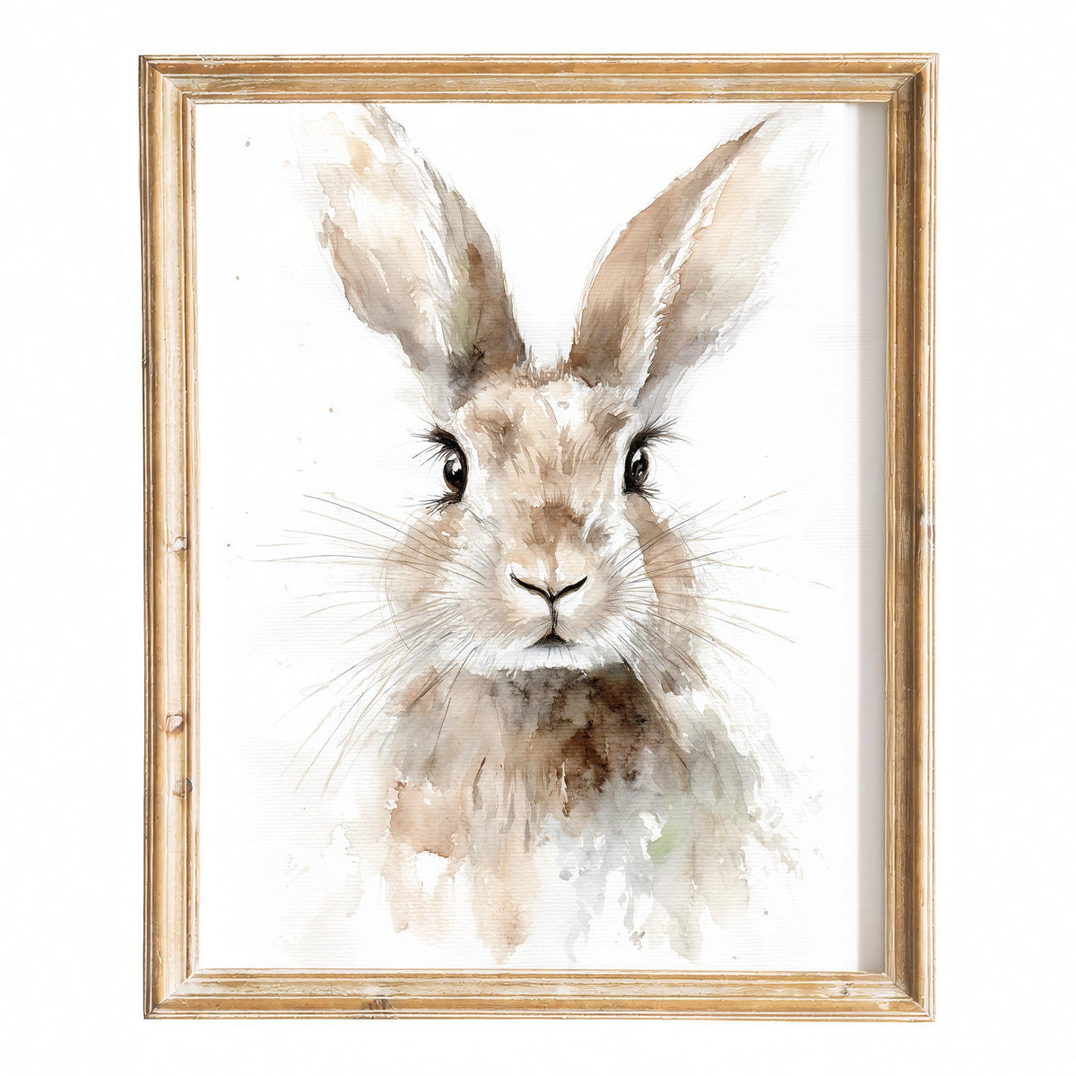 Watercolor Rabbit animal art print framed