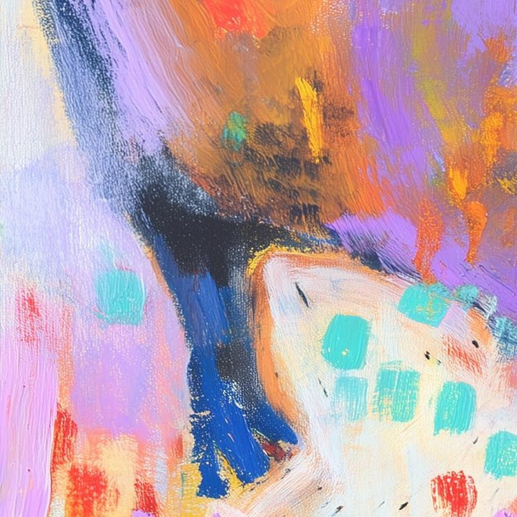 Playful Capybara animal art print close-up detail