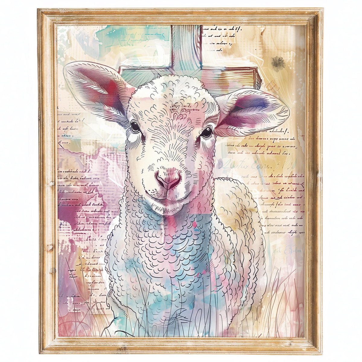 Lamb of God faith art print framed
