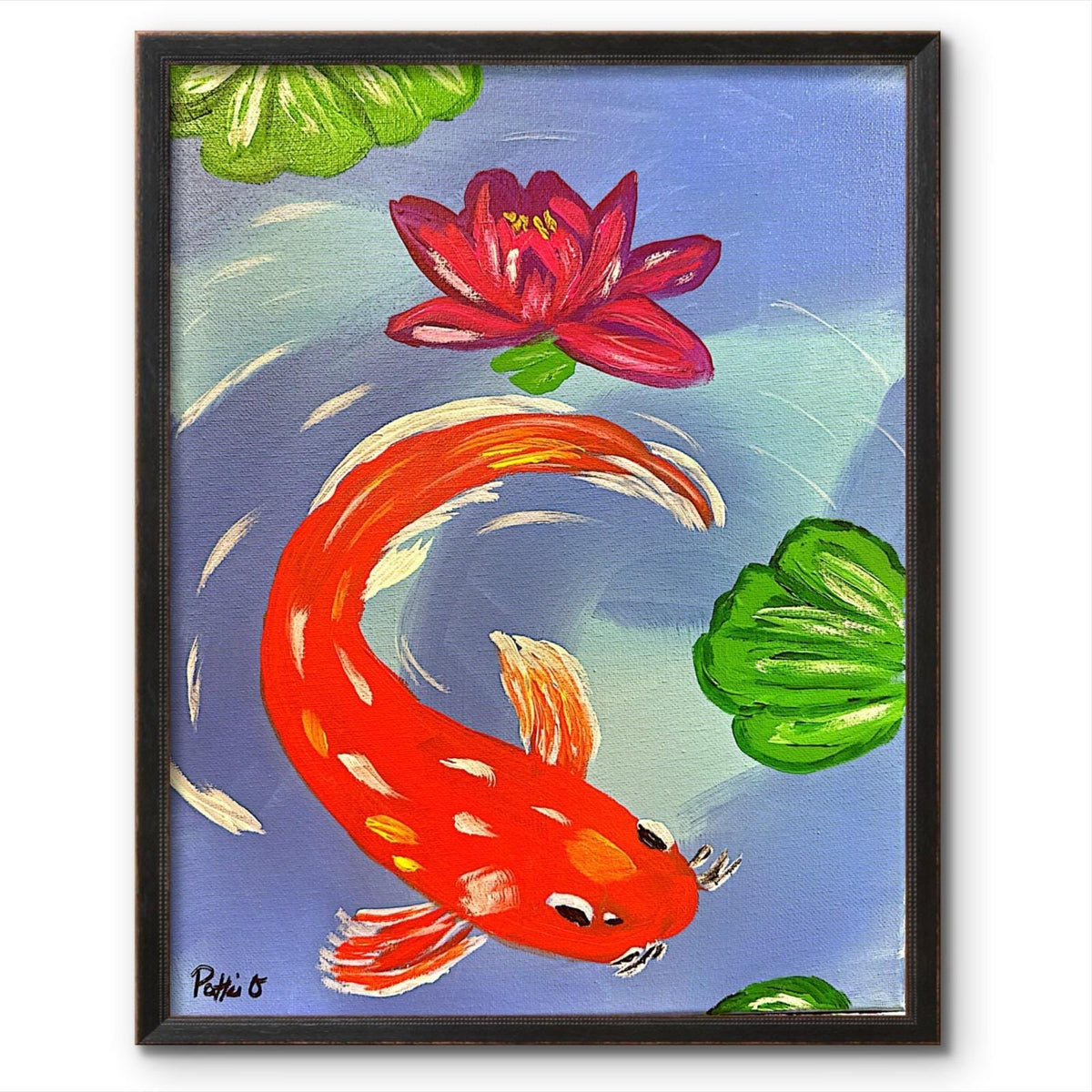 Lucky Koi original painting by Pattie Overcash