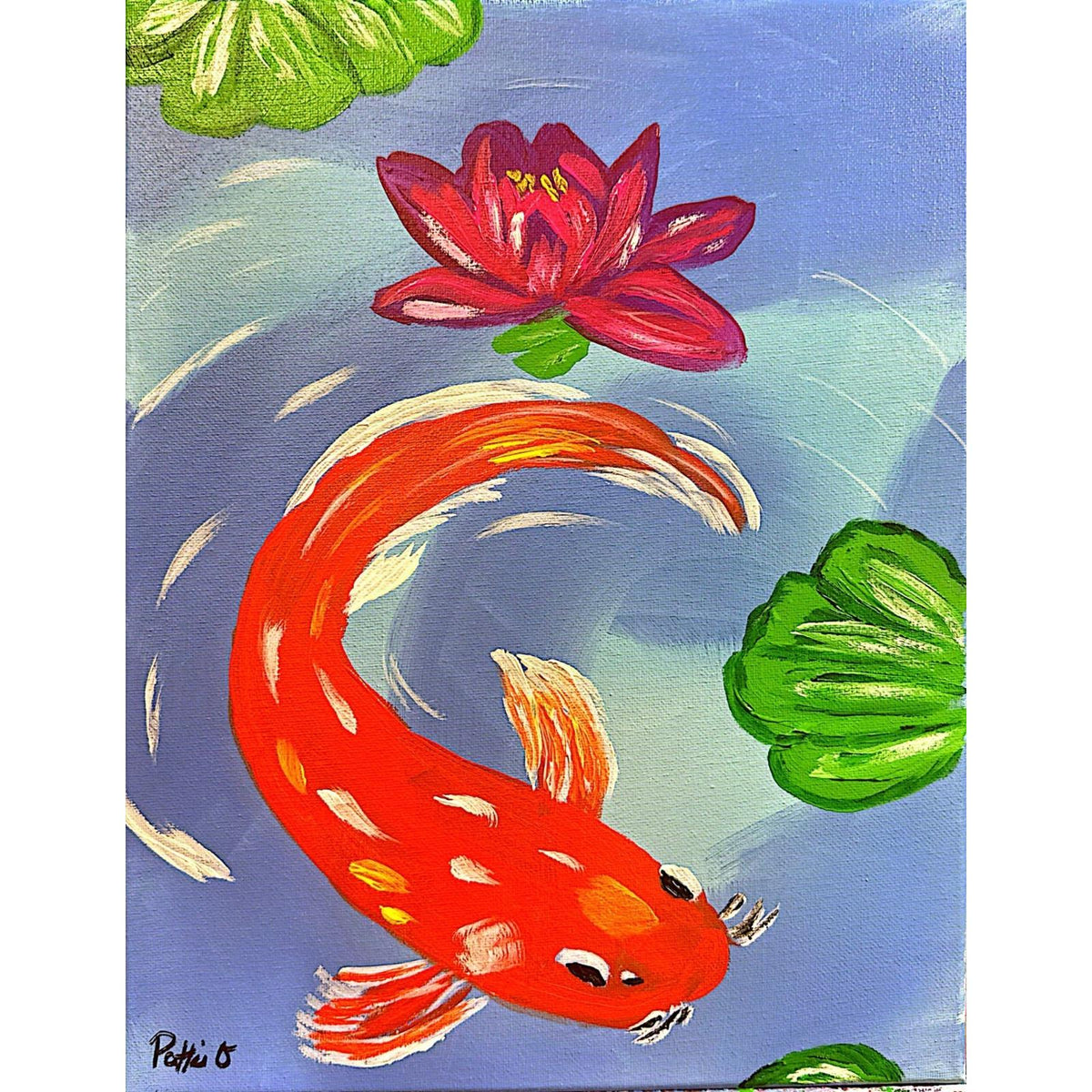 Lucky Koi original painting by Pattie Overcash
