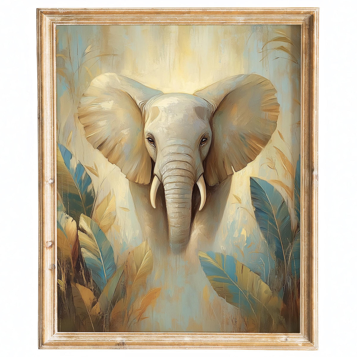 Elephant Tropical animal art print framed