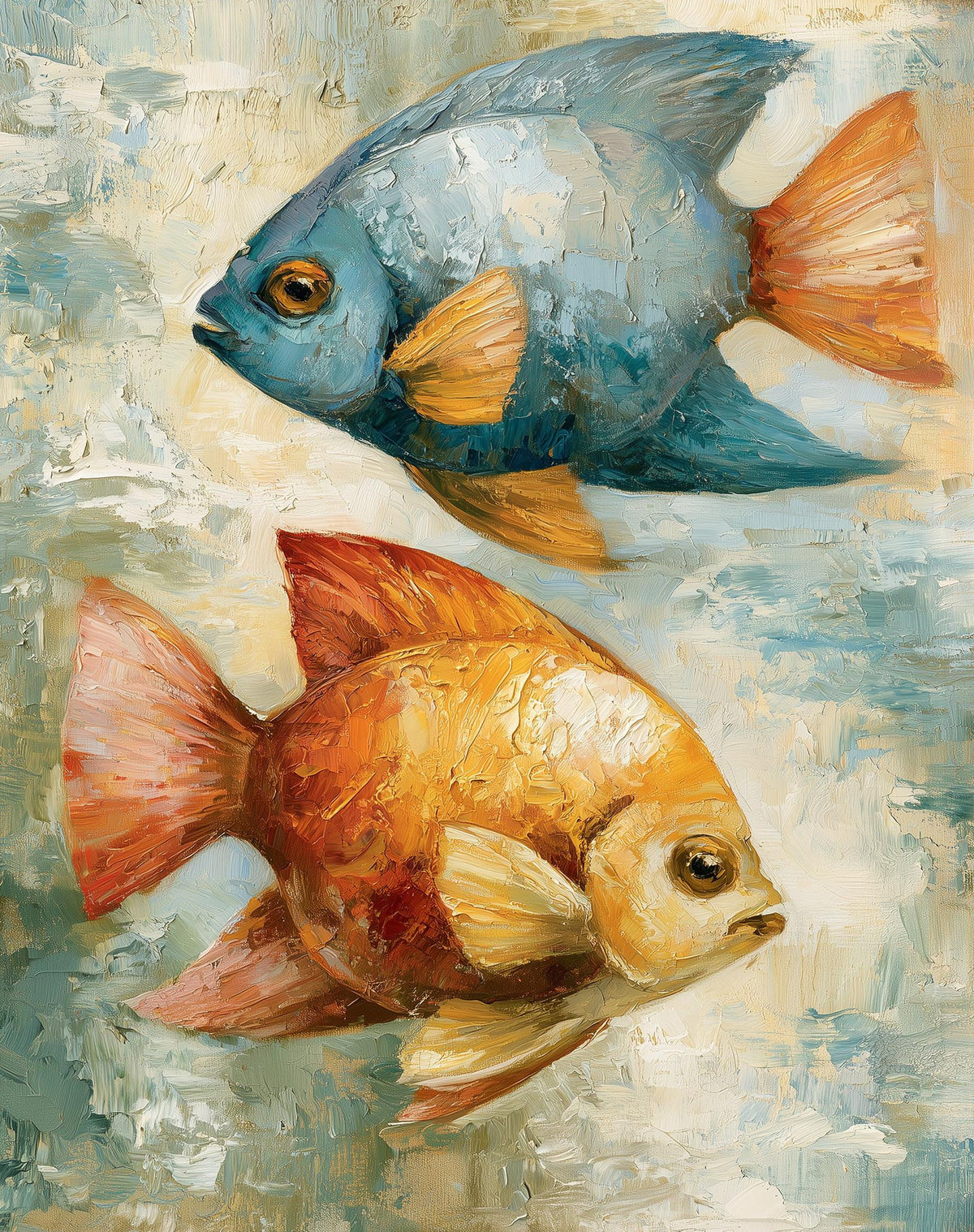 Tropical Fish animal art print unframed, signed by Pattie Overcash