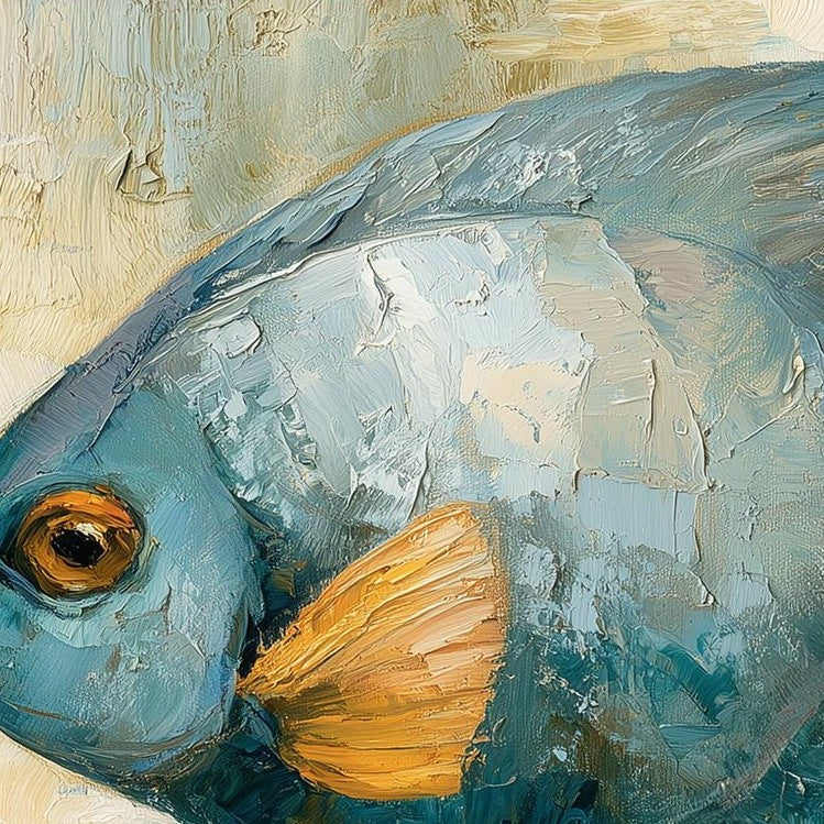Tropical Fish animal art print close-up detail