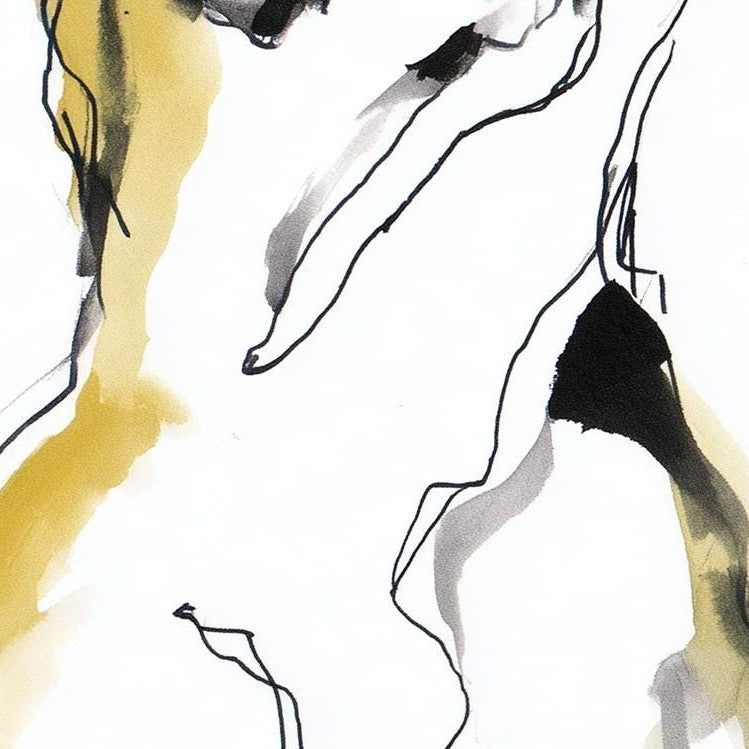 Funny Dog Sketch animal art print close-up detail