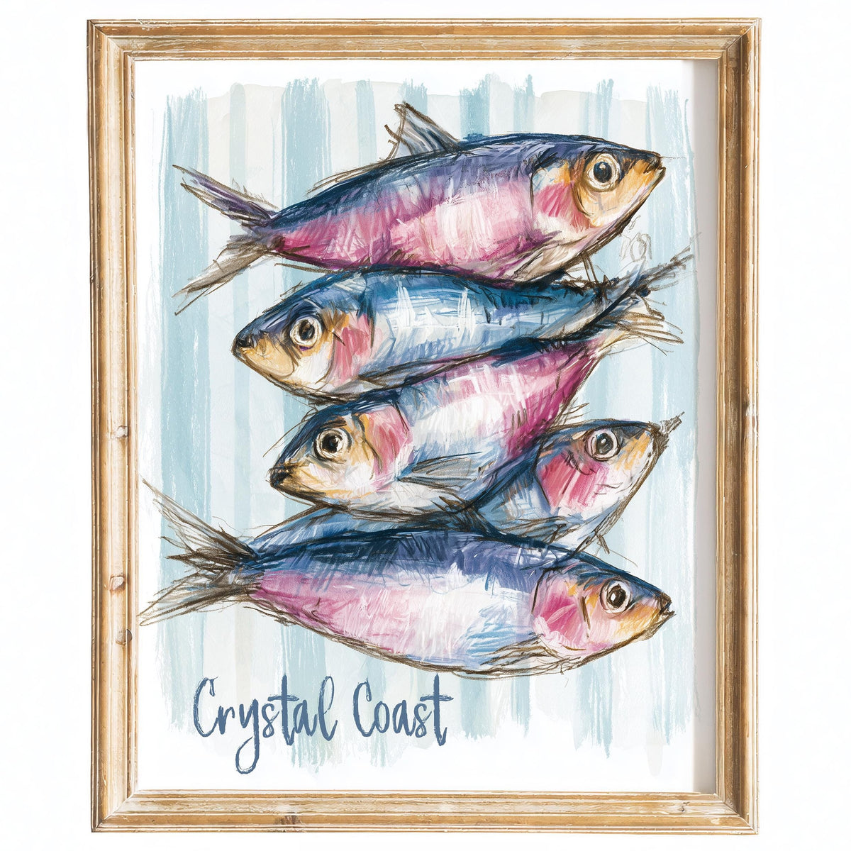 Crystal Coast Fish animal art print framed
