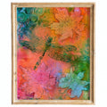 Bright Dragonfly animal art print framed