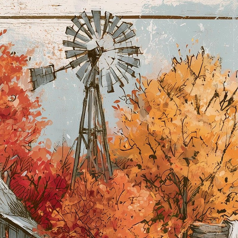 Fall for Jesus fall art print close-up detail