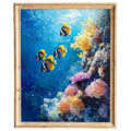 Coral Reef animal art print framed