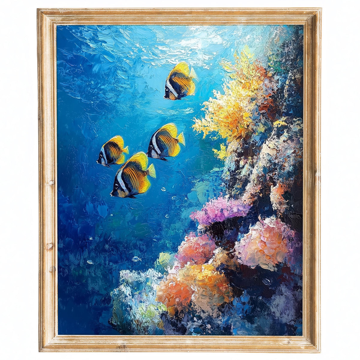 Coral Reef animal art print framed