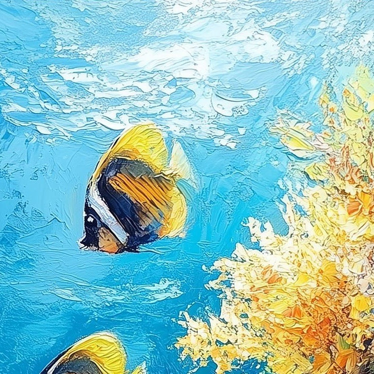 Coral Reef animal art print close-up detail