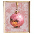 Pink Bulb Christmas art print framed
