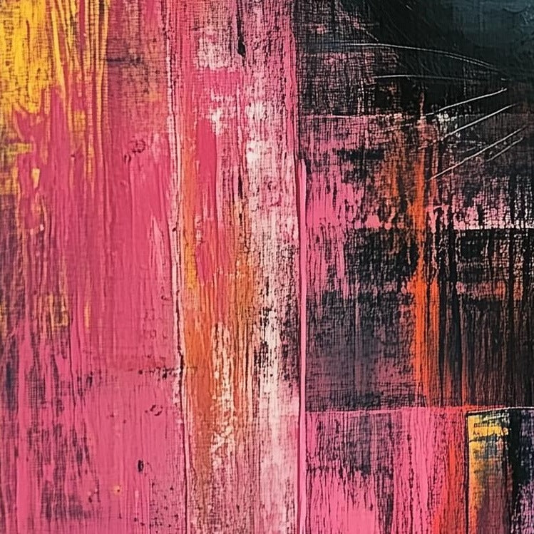 Bold Black Cat animal art print close-up detail