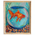 Goldfish Bowl animal art print framed