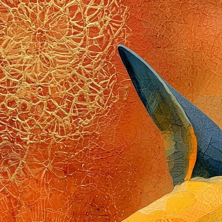 Sphynx Cat animal art print close-up detail