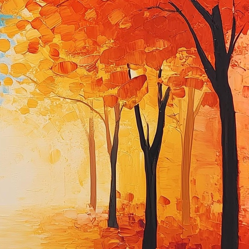 Bold Fall Tree Path fall art print close-up detail