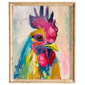 Whimsical Rooster animal art print framed