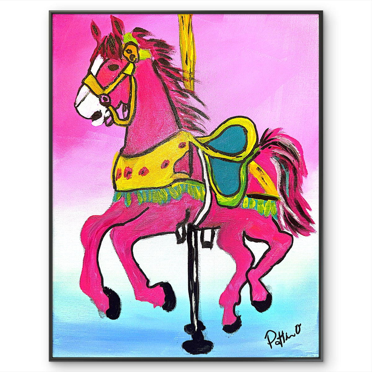 Midnight Carousel original painting by Pattie Overcash