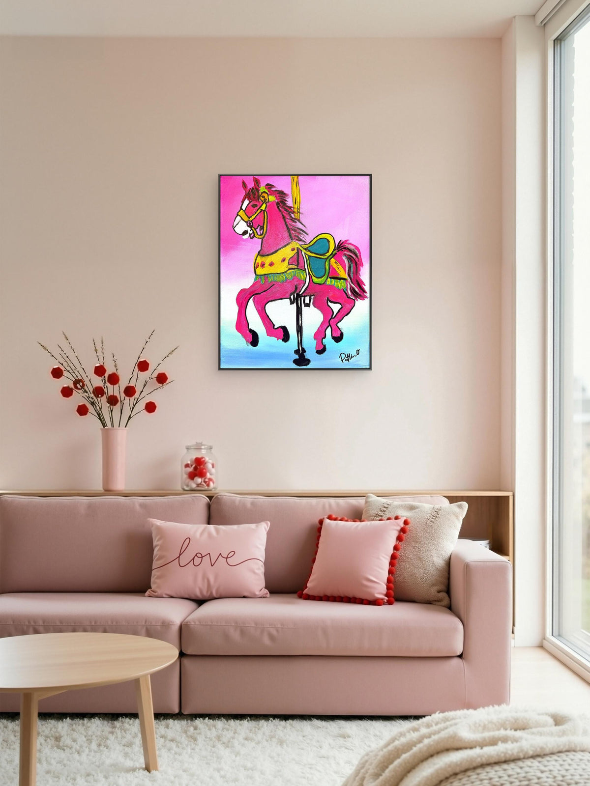 Midnight Carousel original painting by Pattie Overcash