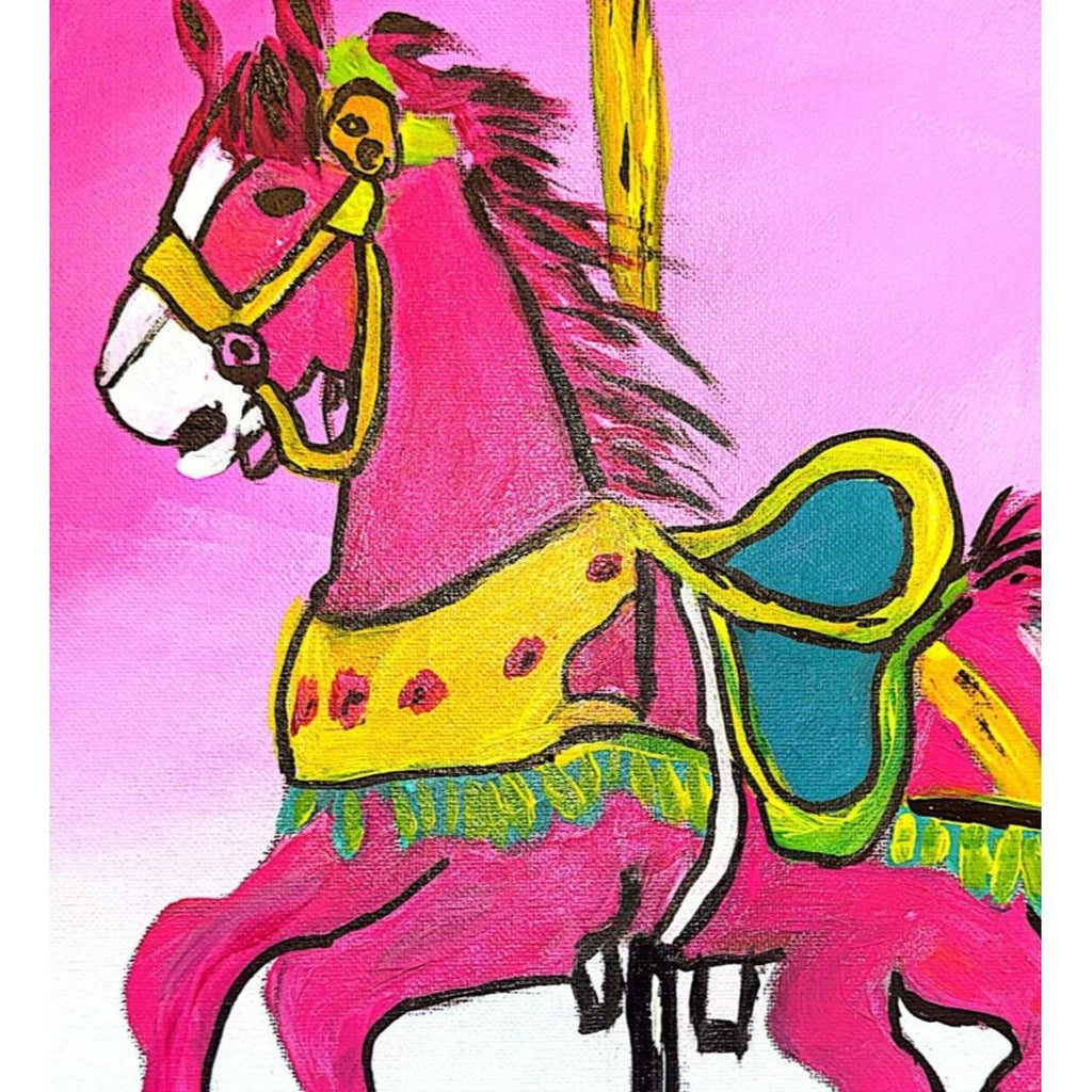Midnight Carousel original painting by Pattie Overcash