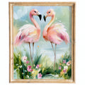 Flamingo Pair animal art print framed