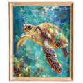 Sea Turtle Water animal art print framed