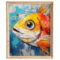 Bold Fish animal art print framed