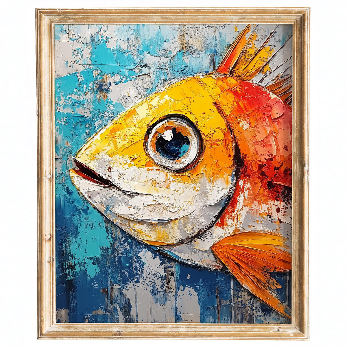 Bold Fish animal art print framed