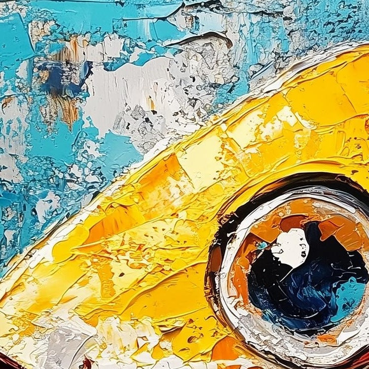 Bold Fish animal art print close-up detail