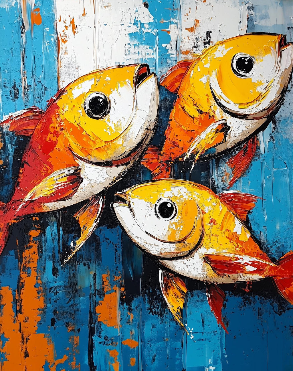 Rustic Fish animal art print unframed, signed by Pattie Overcash