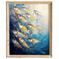 Silver Sardines animal art print framed