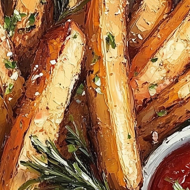 French Fries kitchen art print close-up detail