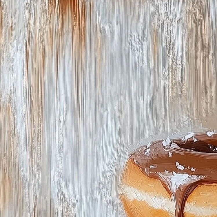 Chocolate Donuts kitchen art print close-up detail