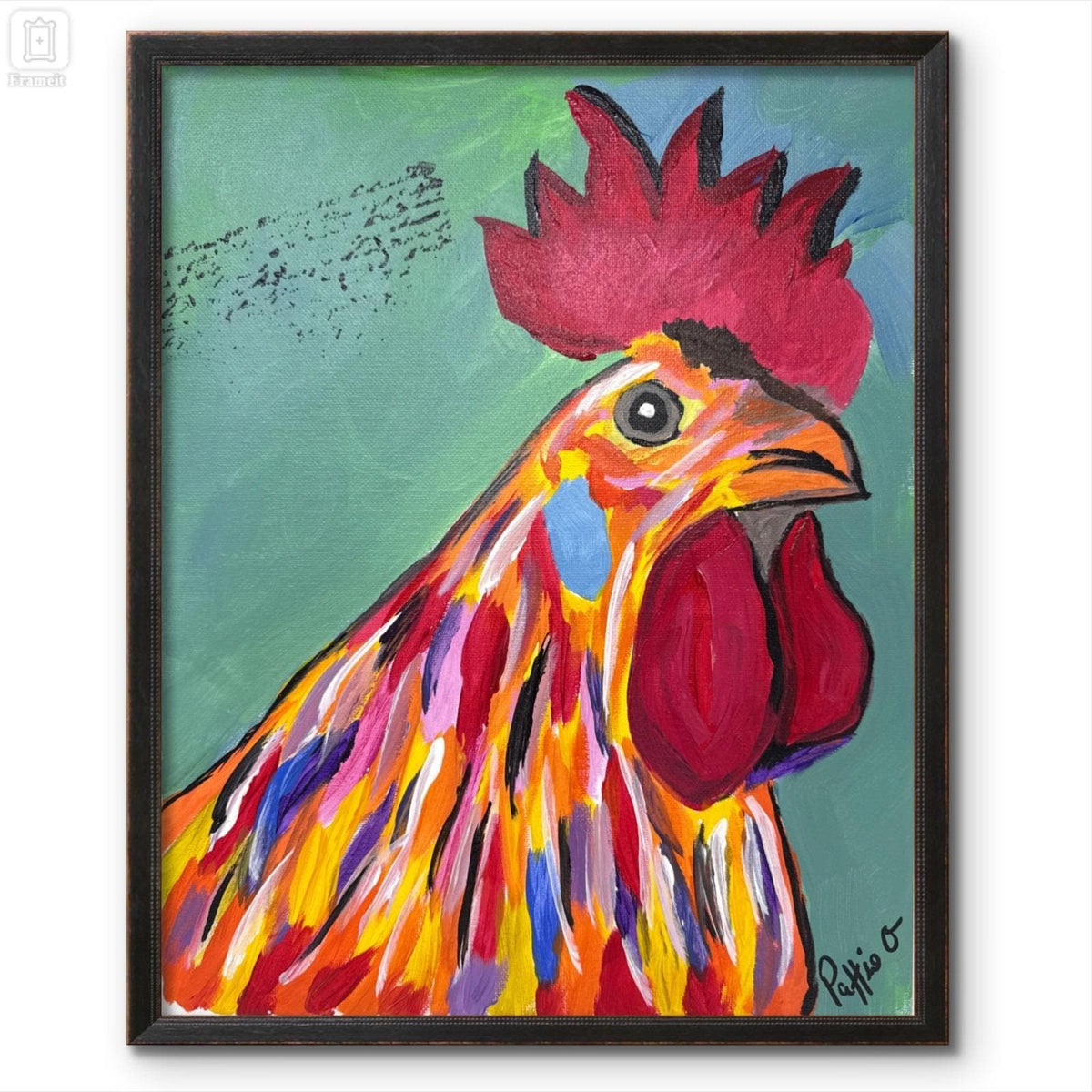 Barnyard King original painting by Pattie Overcash