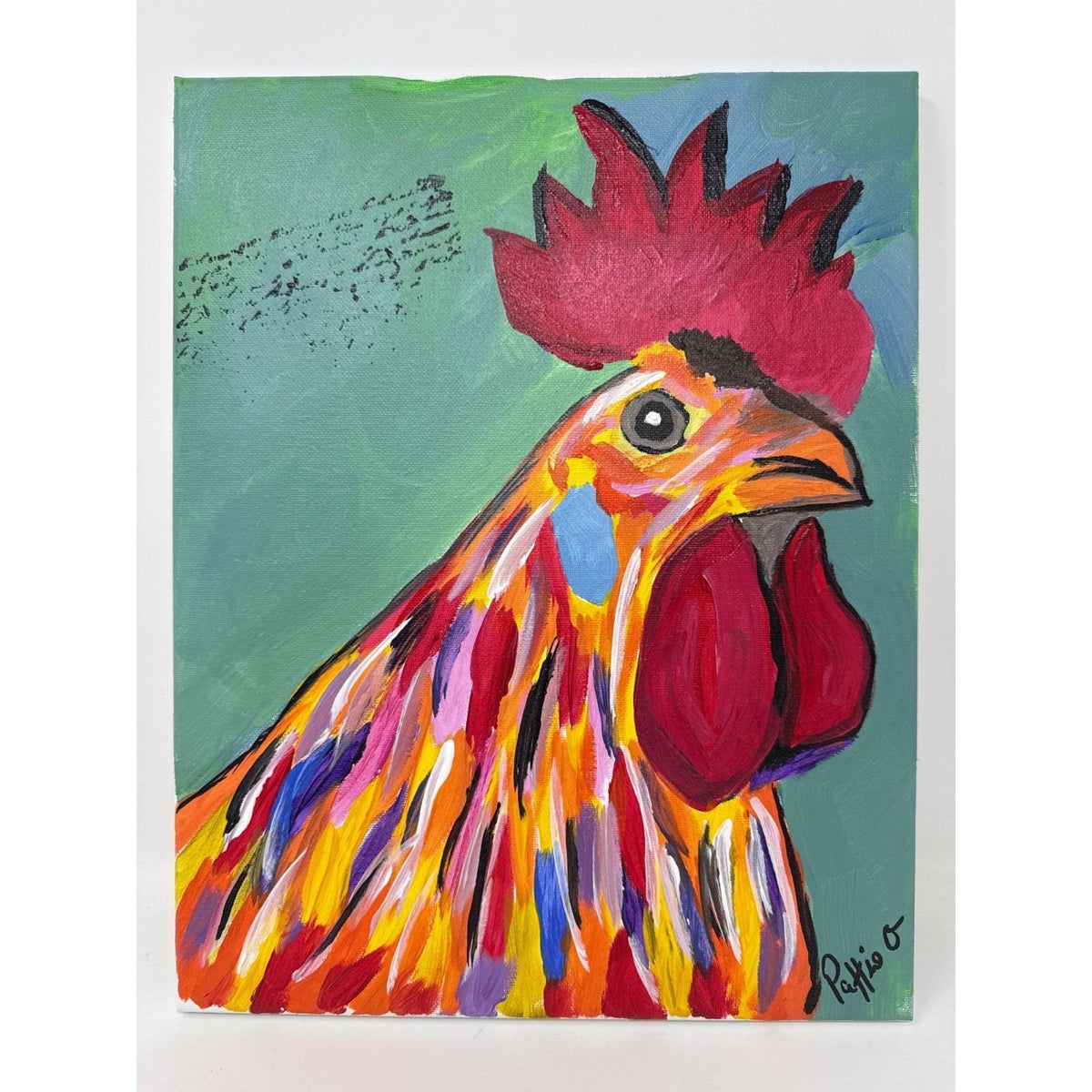 Barnyard King original painting by Pattie Overcash
