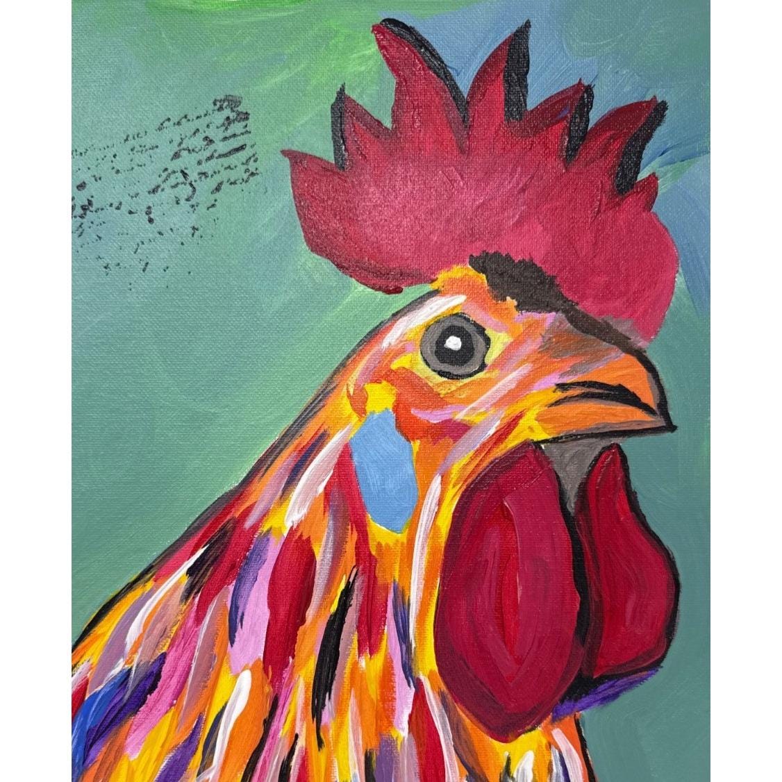 Barnyard King original painting by Pattie Overcash