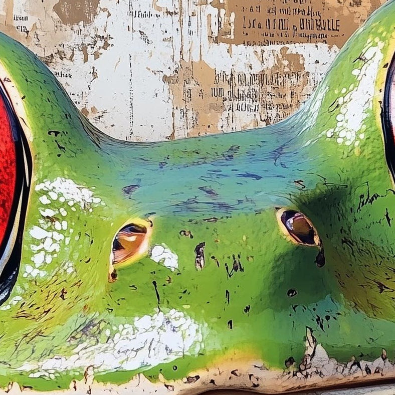 Red Eyed Tree Frog animal art print close-up detail