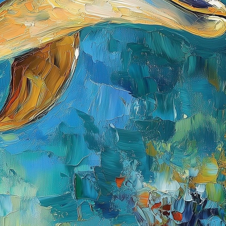 Leaping Dolphin animal art print close-up detail