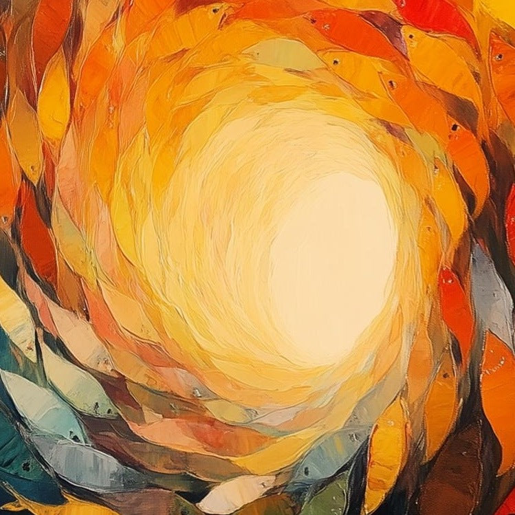 Fish Vortex animal art print close-up detail