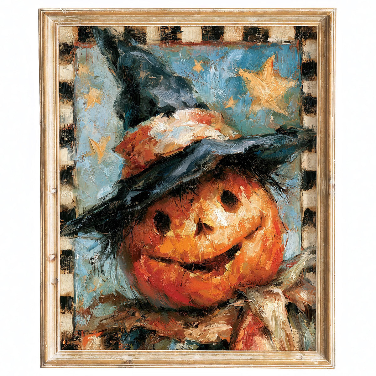 Jack Witch Hat Halloween art print framed