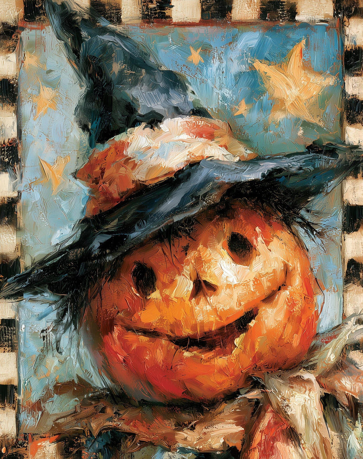 Jack Witch Hat Halloween art print unframed, signed by Pattie Overcash