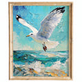 Seagull Waves animal art print framed